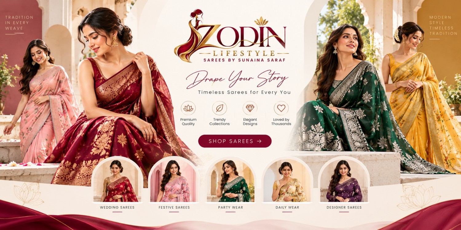 Zodin Sarees Luxury Collection Banner 1