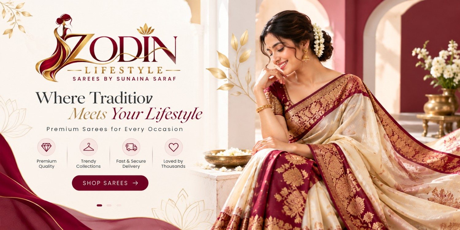 Zodin Sarees Luxury Collection Banner 2