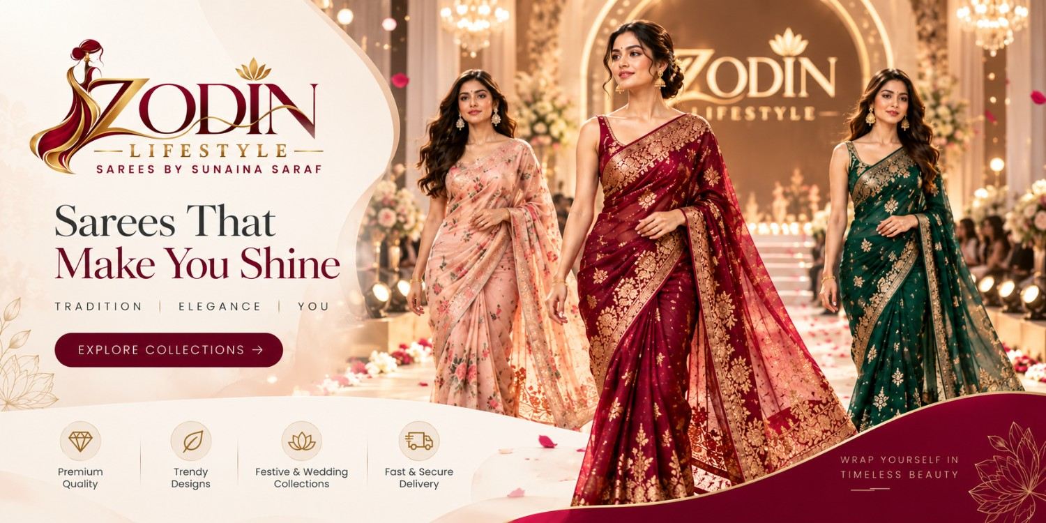 Zodin Sarees Luxury Collection Banner 3