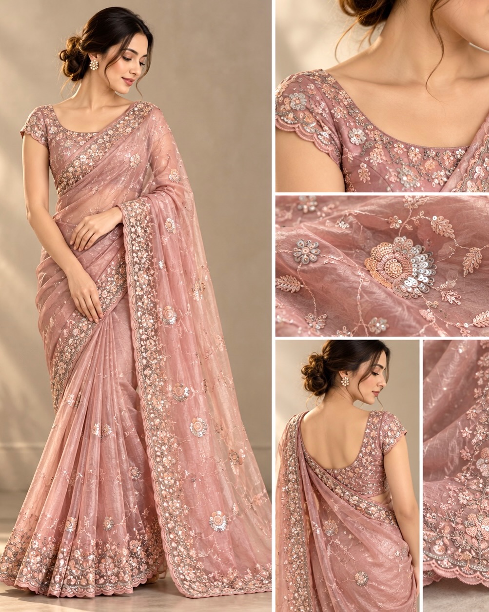 Grandeur Forest Olive Patola Double Ikat Silk